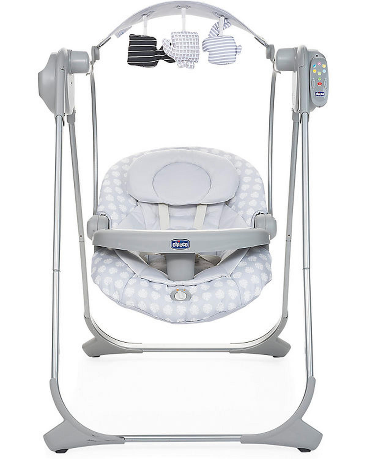 SCHAUKELWIPPE POLLY SWING UP Silberfarben   - Silberfarben/Hellgrau, Basics, Textil/Metall (73/108/90cm) - Chicco