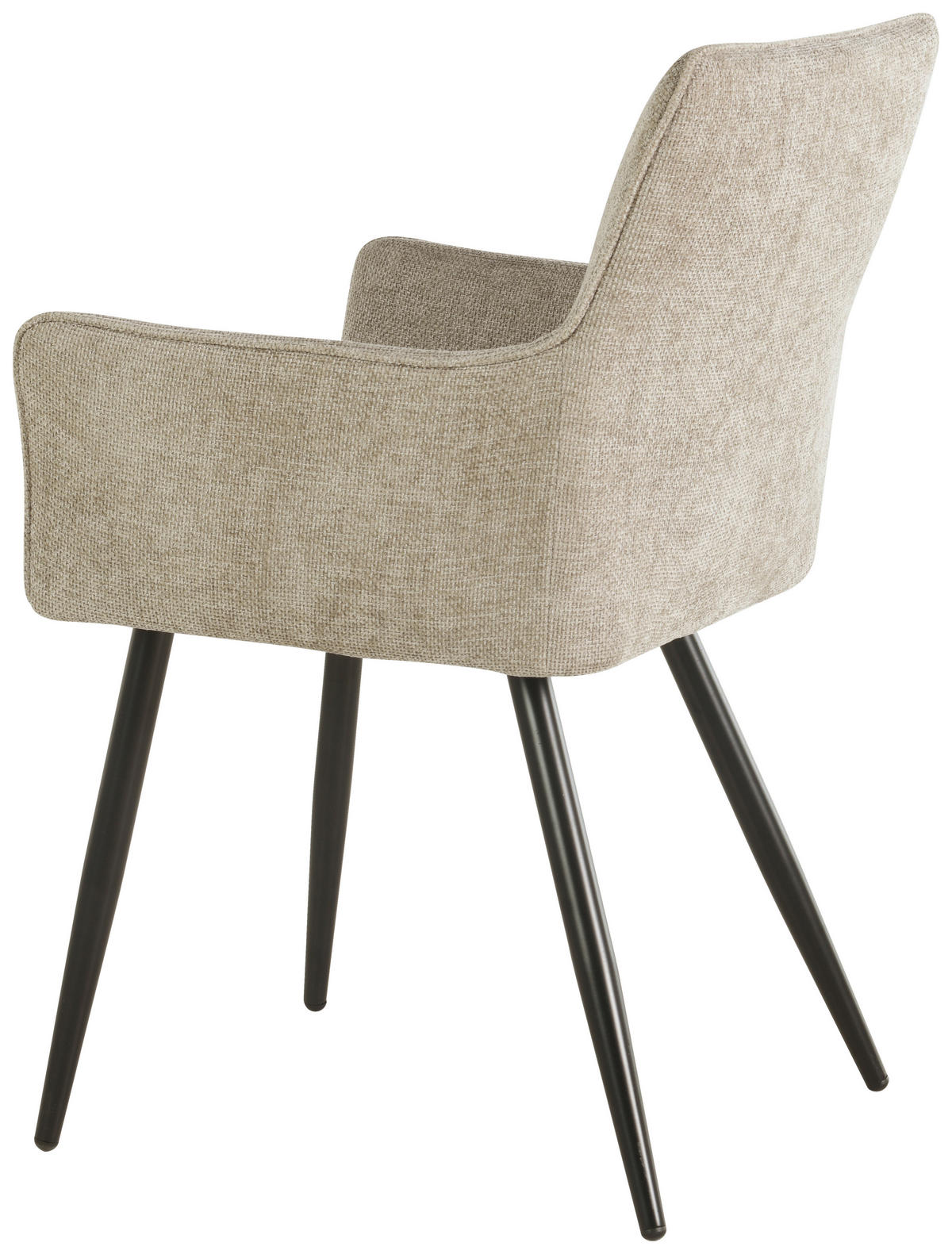 ARMLEHNSTUHL  in Eisen Leinenoptik  - Hellbraun/Schwarz, LIFESTYLE, Holz/Textil (54/82/60cm) - MID.YOU