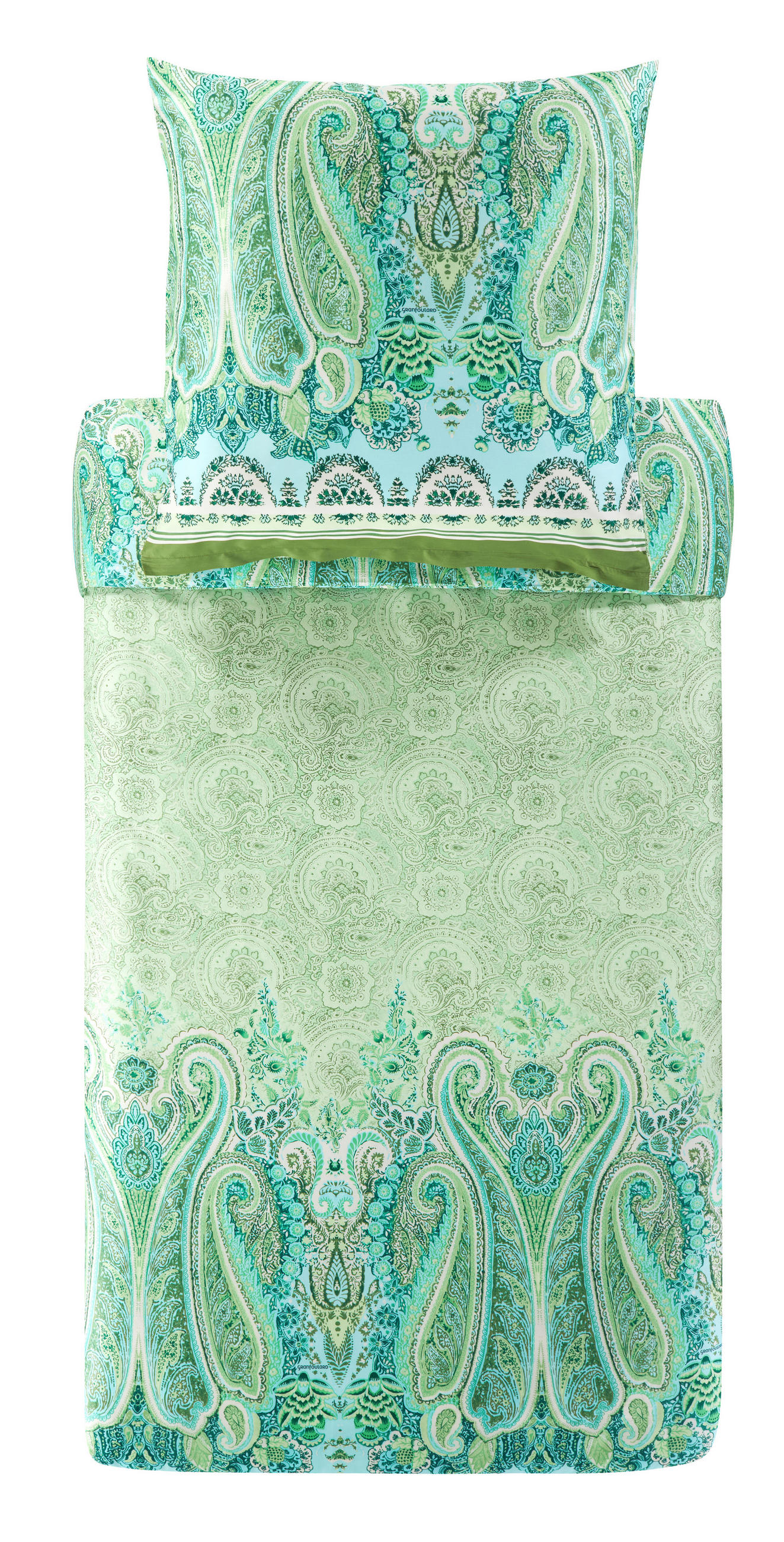 BETTWÄSCHE Mergellina Satin 200/200 cm  - Grün, KONVENTIONELL, Textil (200/200cm) - Bassetti