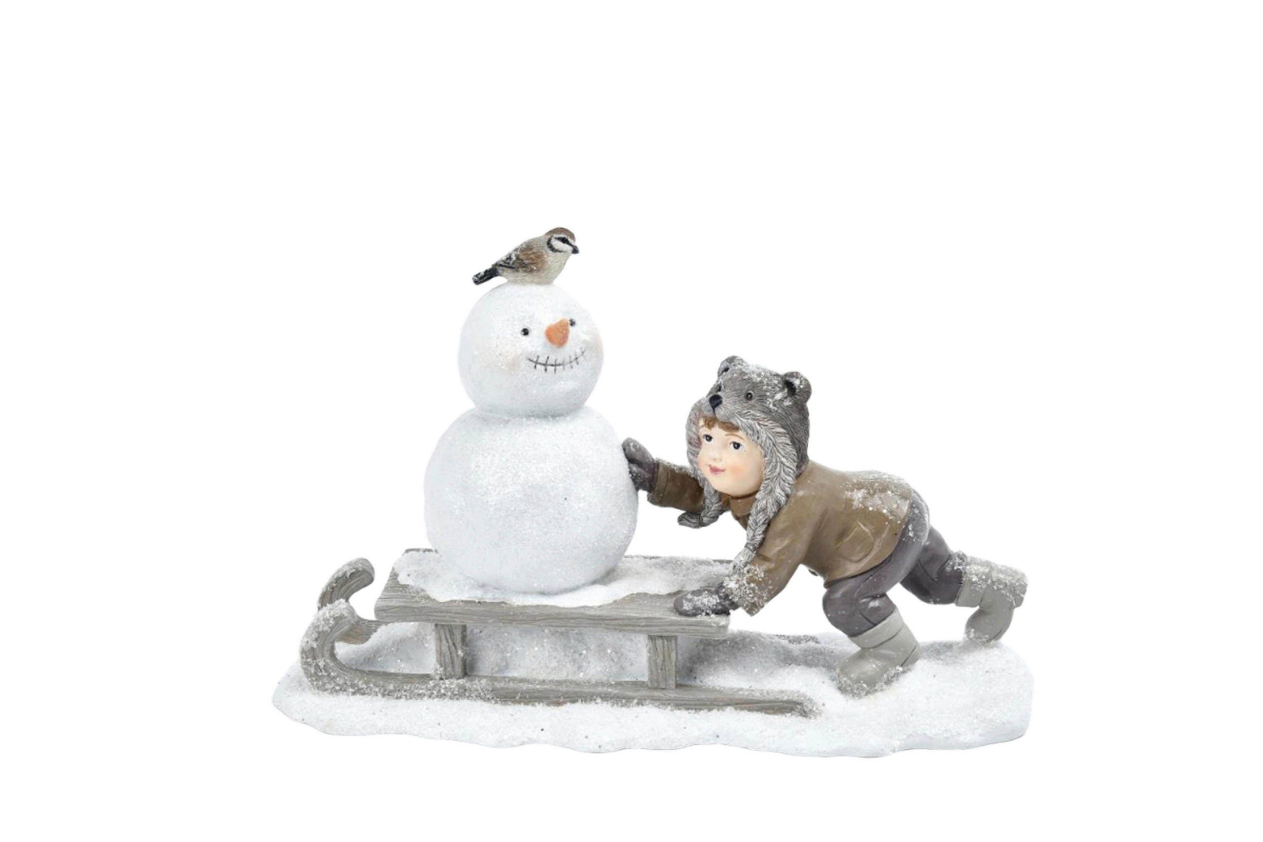 DEKOFIGUR KIND  - Schwarz/Braun, LIFESTYLE, Kunststoff (24,5/10,2/15,5cm) - X-Mas