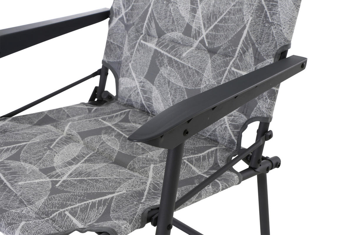 CAMPINGSESSEL - Anthrazit/Grau, KONVENTIONELL, Textil/Metall (55/99/73cm) - Siena Garden