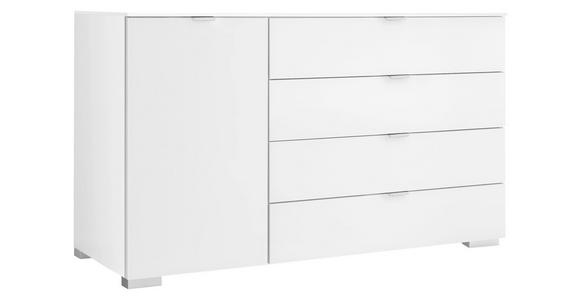 KOMMODE  in 120/77/40 cm  - Alufarben/Weiß, Basics, Holzwerkstoff/Kunststoff (120/77/40cm) - Moderano