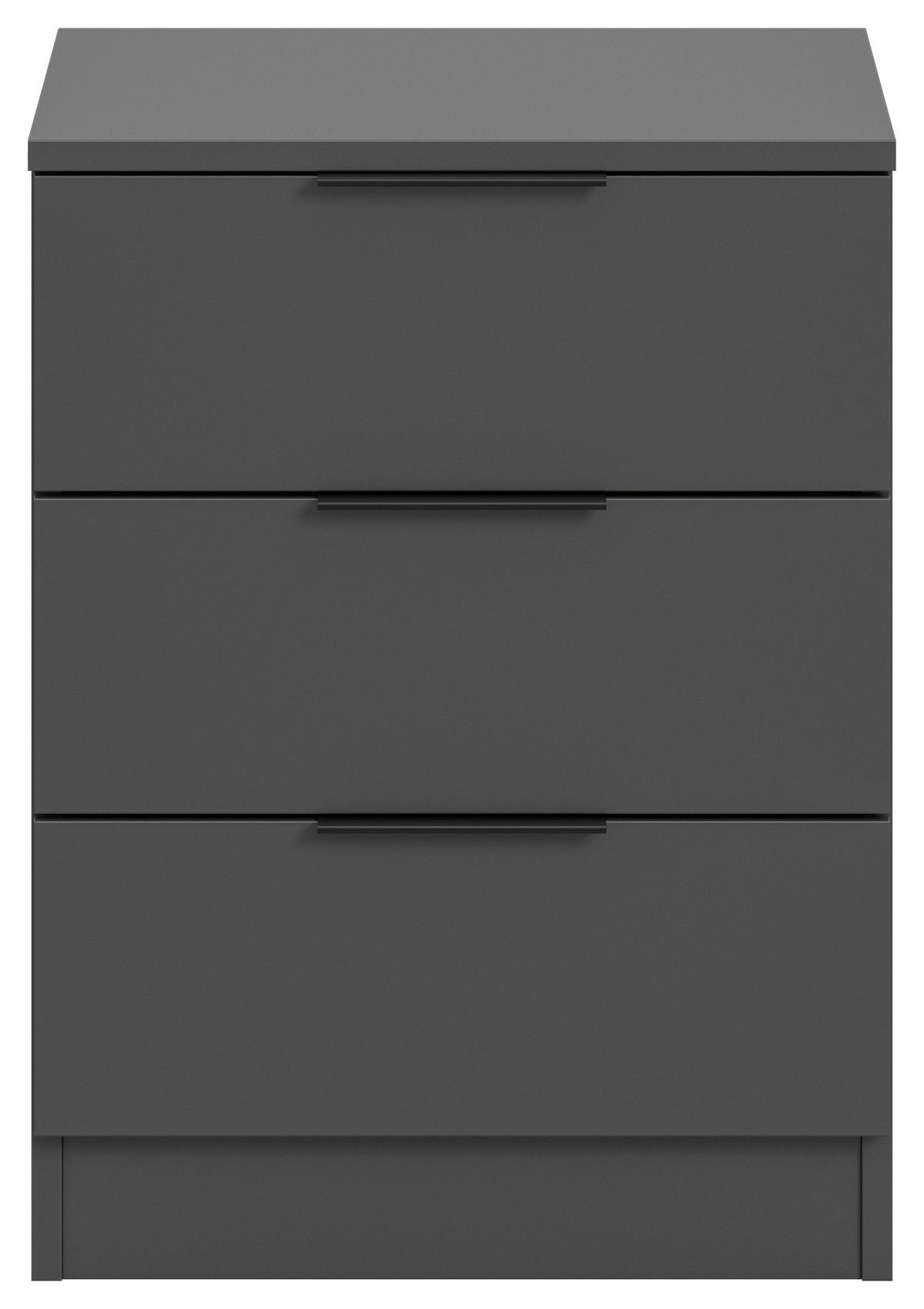 NACHTSCHRANK  - Anthrazit/Schwarz, MODERN, Holzwerkstoff/Kunststoff (45cm) - MID.YOU