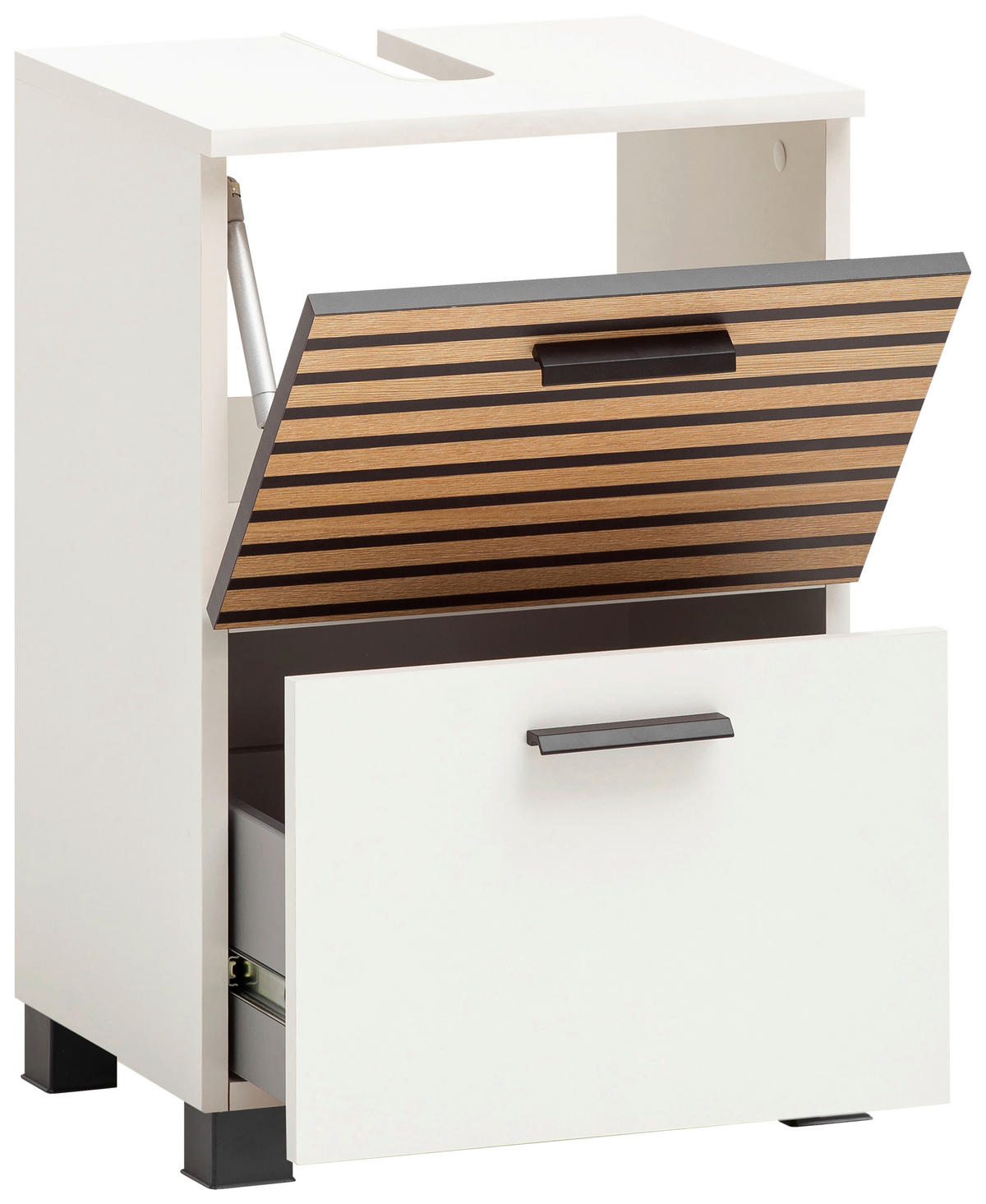 WASCHBECKENUNTERSCHRANK 40,2/60,8/35 cm  - Eichefarben/Schwarz, MODERN, Holzwerkstoff/Kunststoff (40,2/60,8/35cm) - Stylife