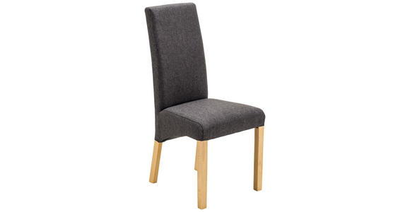 STUHL in Webstoff Textil - Anthrazit/Buchefarben, KONVENTIONELL, Holz/Textil (47/102/57cm) - Carryhome