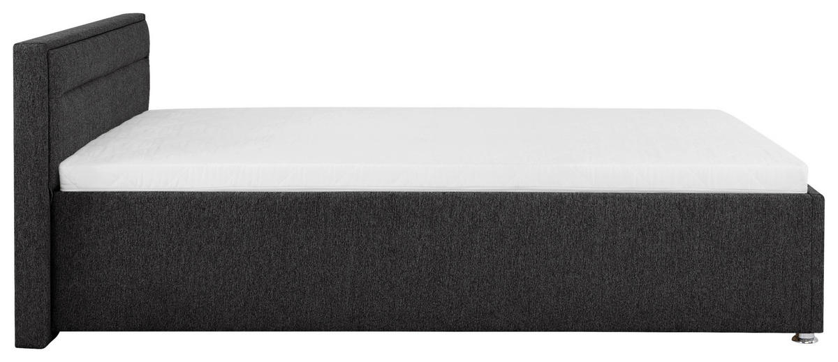 POLSTERBETT Lattenrost, Matratze, Bettkasten Anthrazit 120/200 cm  - Anthrazit, MODERN, Holz/Kunststoff (120/200cm) - MID.YOU