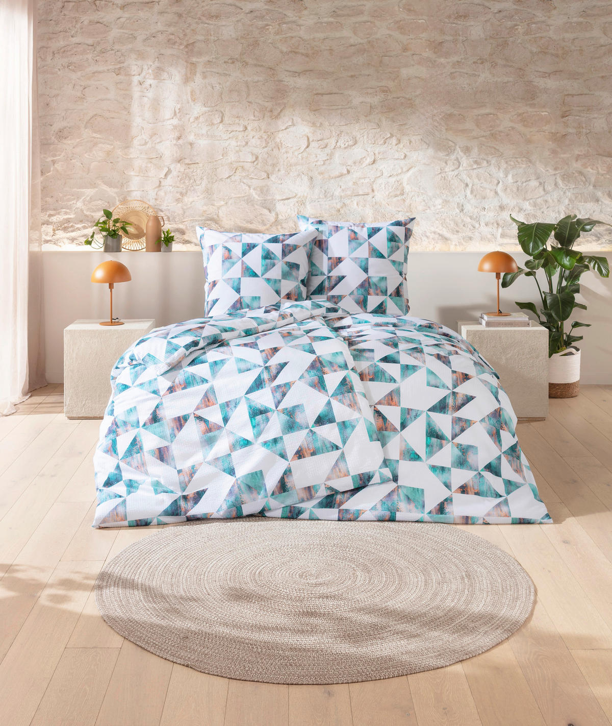 BETTWÄSCHE Impulse 155/220 cm  - Hellblau, Design, Textil (155/220cm) - Estella