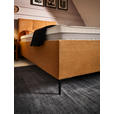 POLSTERBETT 120/200 cm,  in Senfgelb, Bettkasten, Lattenroste, Matratzen, H2 = mittel  - Senfgelb/Schwarz, Design, Holz/Textil (120/200cm) - Voleo