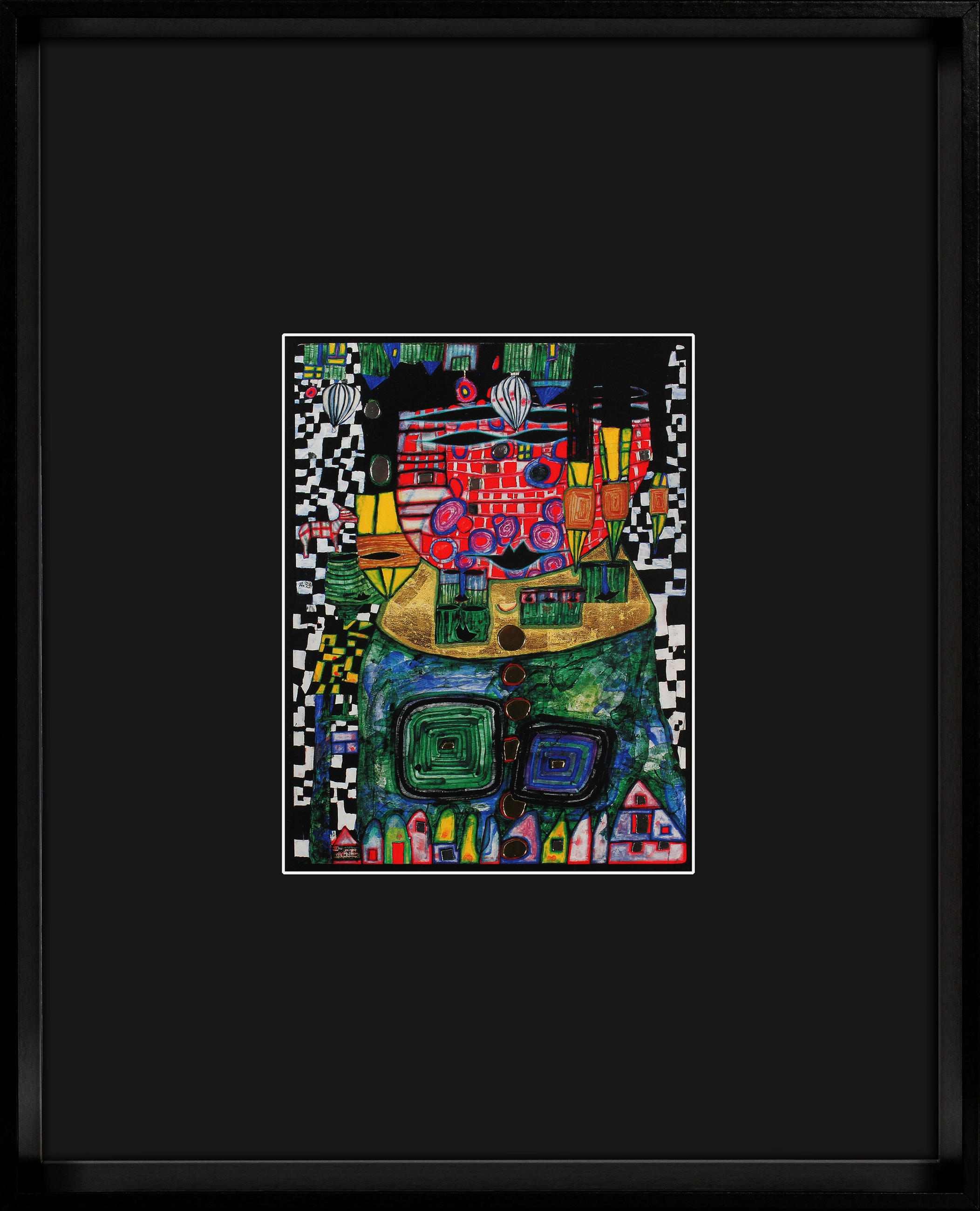 KUNSTDRUCK Landschaft & Natur, Abstraktes, Städte 31,3/25/4 cm  - Multicolor/Schwarz, Basics, Holz/Papier (31,3/25/4cm)