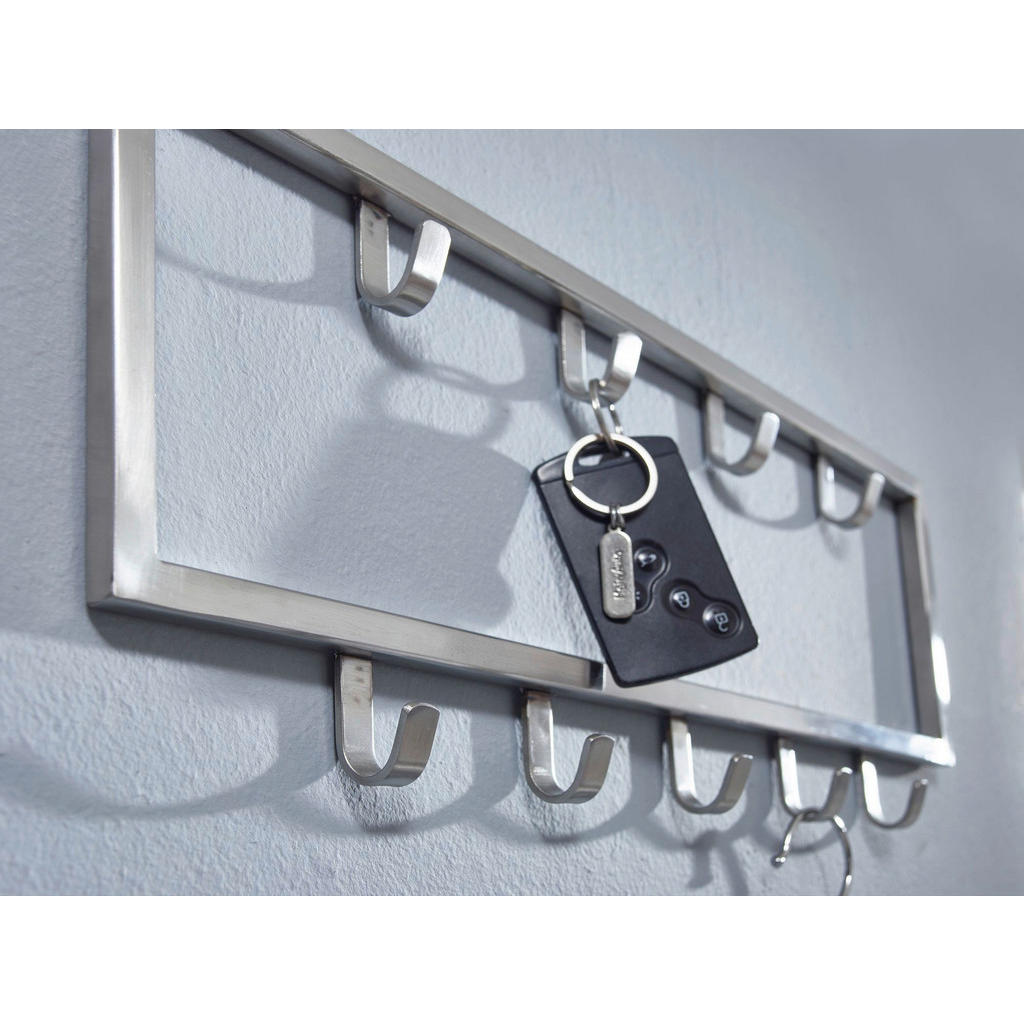 Thumbnail - Mid.you Wandgarderobe, Silber, Metall, 50x20x4 cm, Garderobe, Garderobenleisten & Garderobenhaken