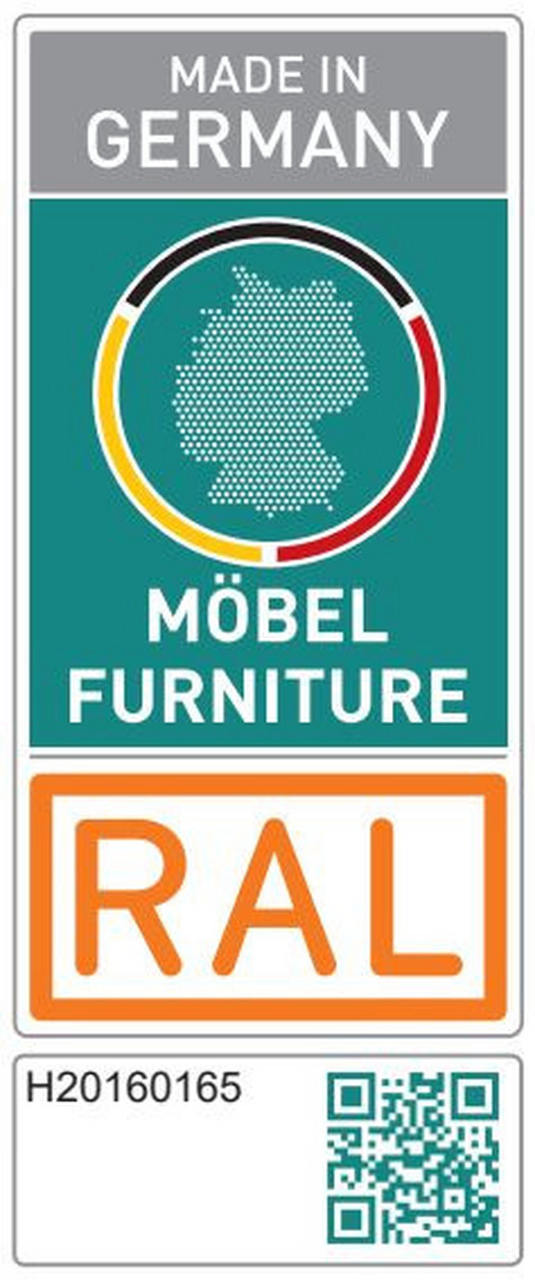 ECKKÜCHE 120/240 cm  in Graphitfarben  - Edelstahlfarben/Hellgrau, KONVENTIONELL, Glas/Holzwerkstoff (120/240cm) - Venda