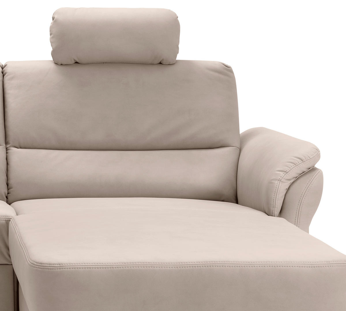 ECKSOFA in Lederlook Beige  - Beige/Schwarz, MODERN, Holz/Textil (279/176cm) - Livetastic