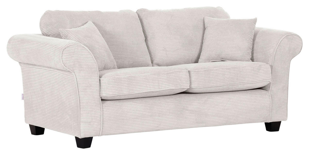 2-SITZER-SOFA  in Cord Naturfarben  - Dunkelbraun/Naturfarben, KONVENTIONELL, Holz/Textil (190/90/70cm) - home24