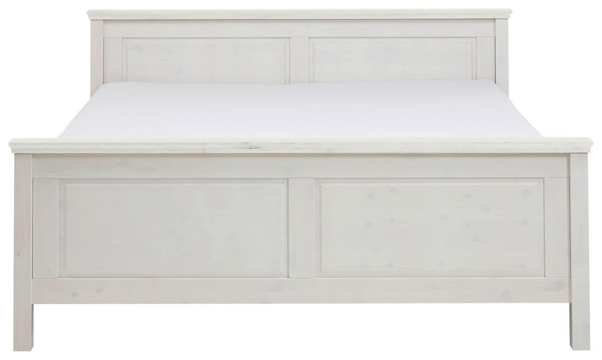BETT 200/200 cm  in Weiß  - Weiß, ROMANTIK / LANDHAUS, Holz (200/200cm) - Boxxx