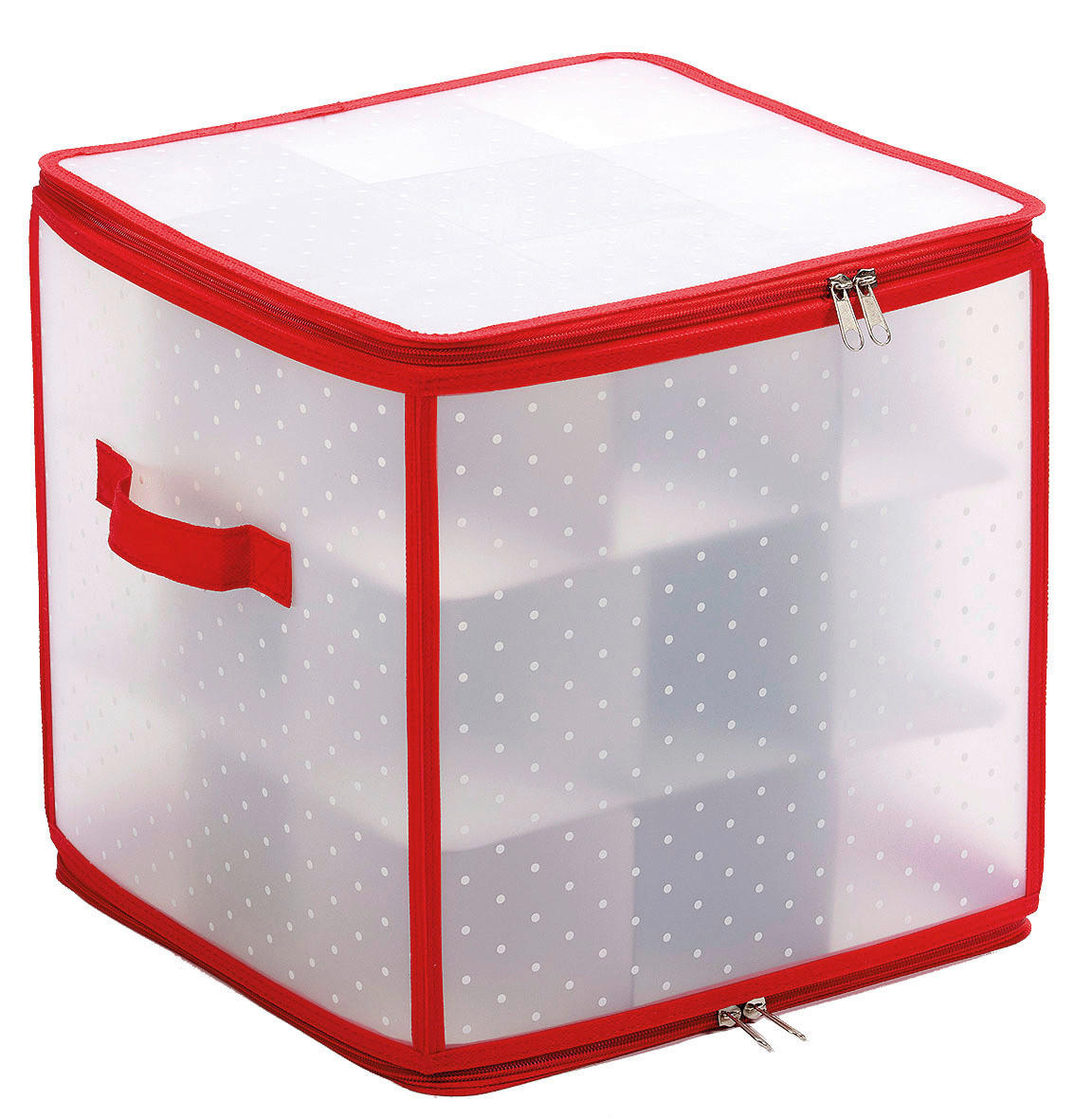 AUFBEWAHRUNGSBOX    34/33/28 cm  - Rot/Weiß, Basics, Kunststoff (34/33/28cm)