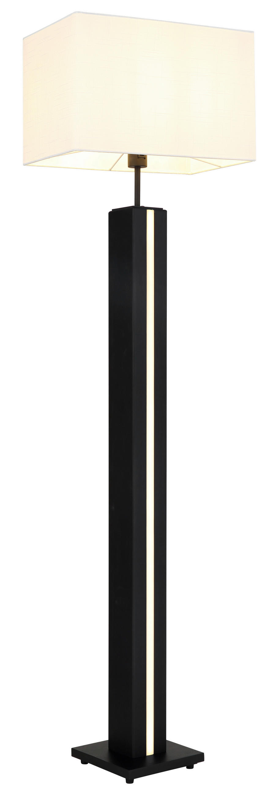 LED-STEHLEUCHTE Forest 40/27/150 cm  - Dunkelbraun/Schwarz, Design, Holzwerkstoff/Kunststoff (40/27/150cm) - Globo