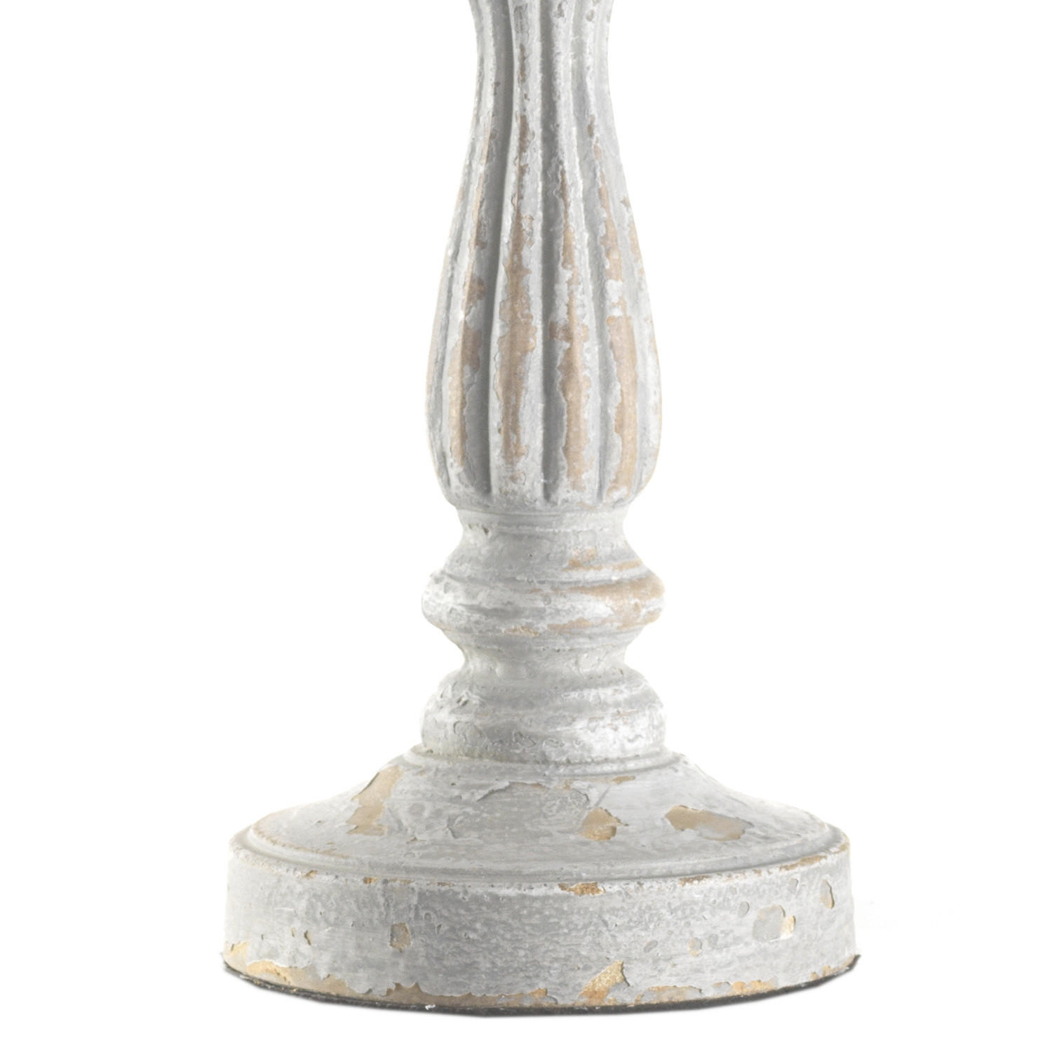 TISCHLEUCHTE 058 RAFFY 20/35 cm   - Weiß Hochglanz/Weiß, KONVENTIONELL, Holz/Kunststoff (20/35cm)