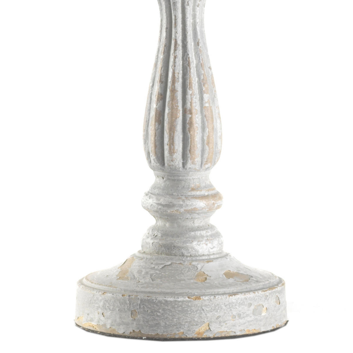 TISCHLEUCHTE 20/35 cm   - Weiß Hochglanz/Weiß, KONVENTIONELL, Holz/Kunststoff (20/35cm)