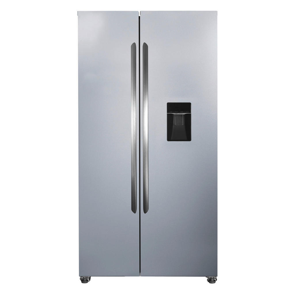 Thumbnail - PKM Side-By-Side Sbs450 Nfdwdeix, Silber, Metall, Kunststoff, 1,1 Schubladen, 91x177x59 cm, Küchen, Küchenelektrogeräte,...