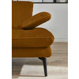 3-SITZER-SOFA in Velours Cognac  - Cognac/Beige, Design, Textil/Metall (222/89/104cm) - Dieter Knoll