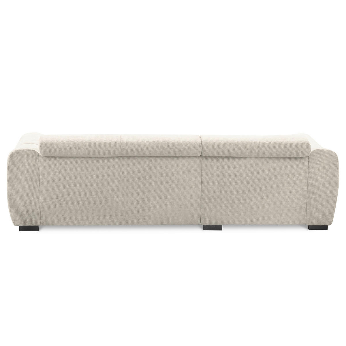 ECKSOFA  Webstoff Weiss  - Weiss/Schwarz, Design, Kunststoff/Textil (177/274cm) - Livetastic