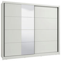 SCHIEBETÜRENSCHRANK 251/215,5/60 cm 2-türig Weiß  - Schwarz/Weiß, MODERN, Holzwerkstoff/Metall (251/215,5/60cm) - MID.YOU