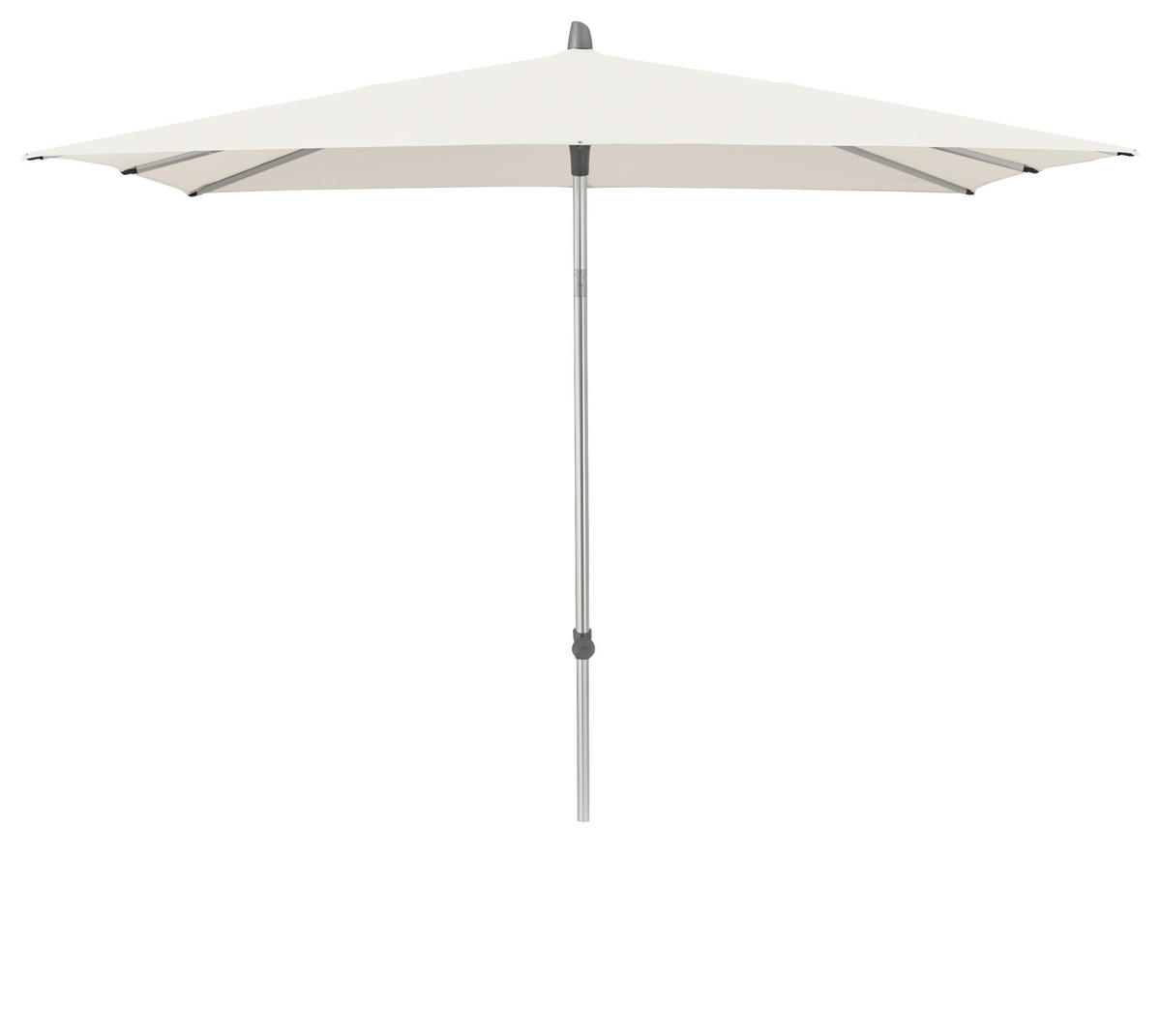 SONNENSCHIRM  240/240 cm  - Weiss/Silberfarben, Basics, Textil/Metall (240/240cm) - Glatz