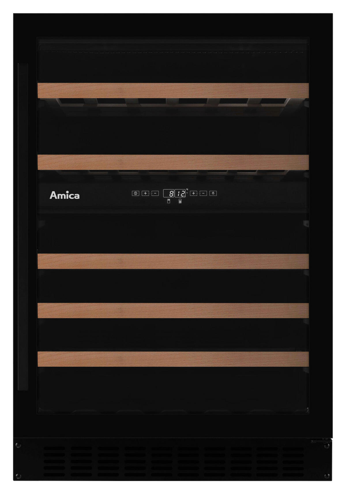 WEINKÜHLSCHRANK WK341118S  - Schwarz, MODERN, Glas/Holz (59,5/88/61,5cm) - Amica