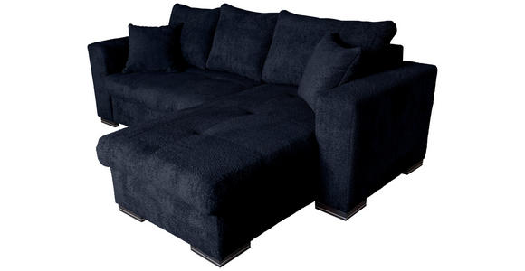 ECKSOFA Dunkelblau Webstoff  - Braun/Dunkelblau, KONVENTIONELL, Holz/Textil (170/235cm) - Carryhome