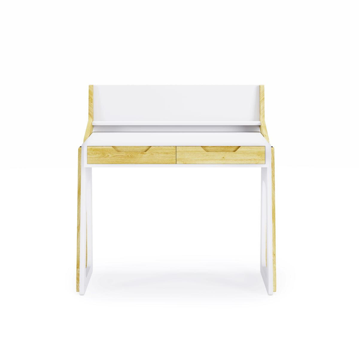 SCHREIBTISCH 91/101/54 cm  in Weiß, Eichefarben  - Eichefarben/Weiß, Design, Holz/Holzwerkstoff (91/101/54cm) - MID.YOU