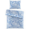 POSTELJINA PORTO 140/200 cm saten bela, tamnoplava  - bela/tamnoplava, Konvencionalno, tekstil (140/200cm) - Esposa
