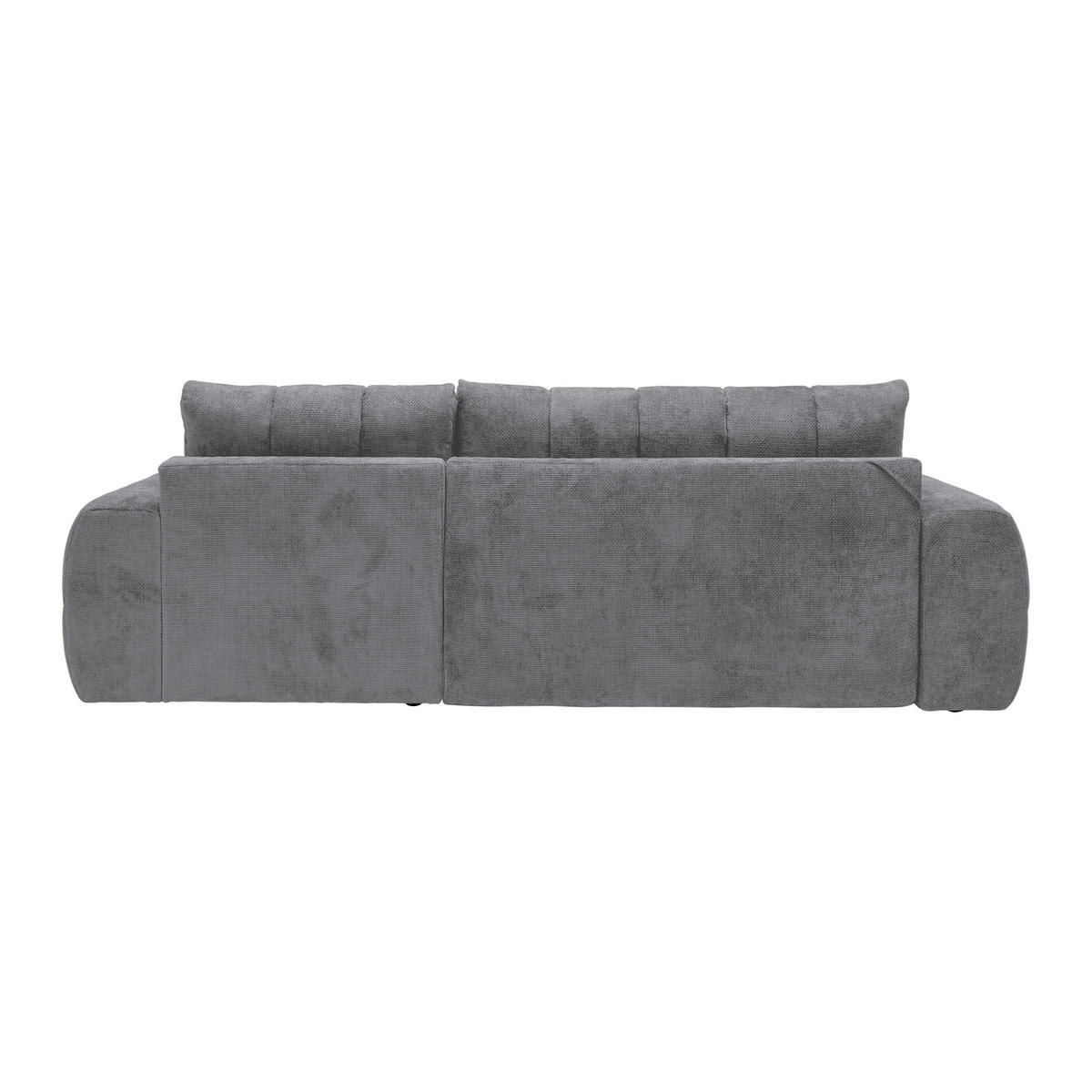 ECKSOFA Flachgewebe Grau  - Schwarz Hochglanz/Grau, Modern, Textil/Metall (273/93/166cm) - MID.YOU