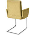 ARMLEHNSTUHL  in Stahl Chenille  - Chromfarben/Gelb, Design, Textil/Metall (56/92/60cm) - Dieter Knoll