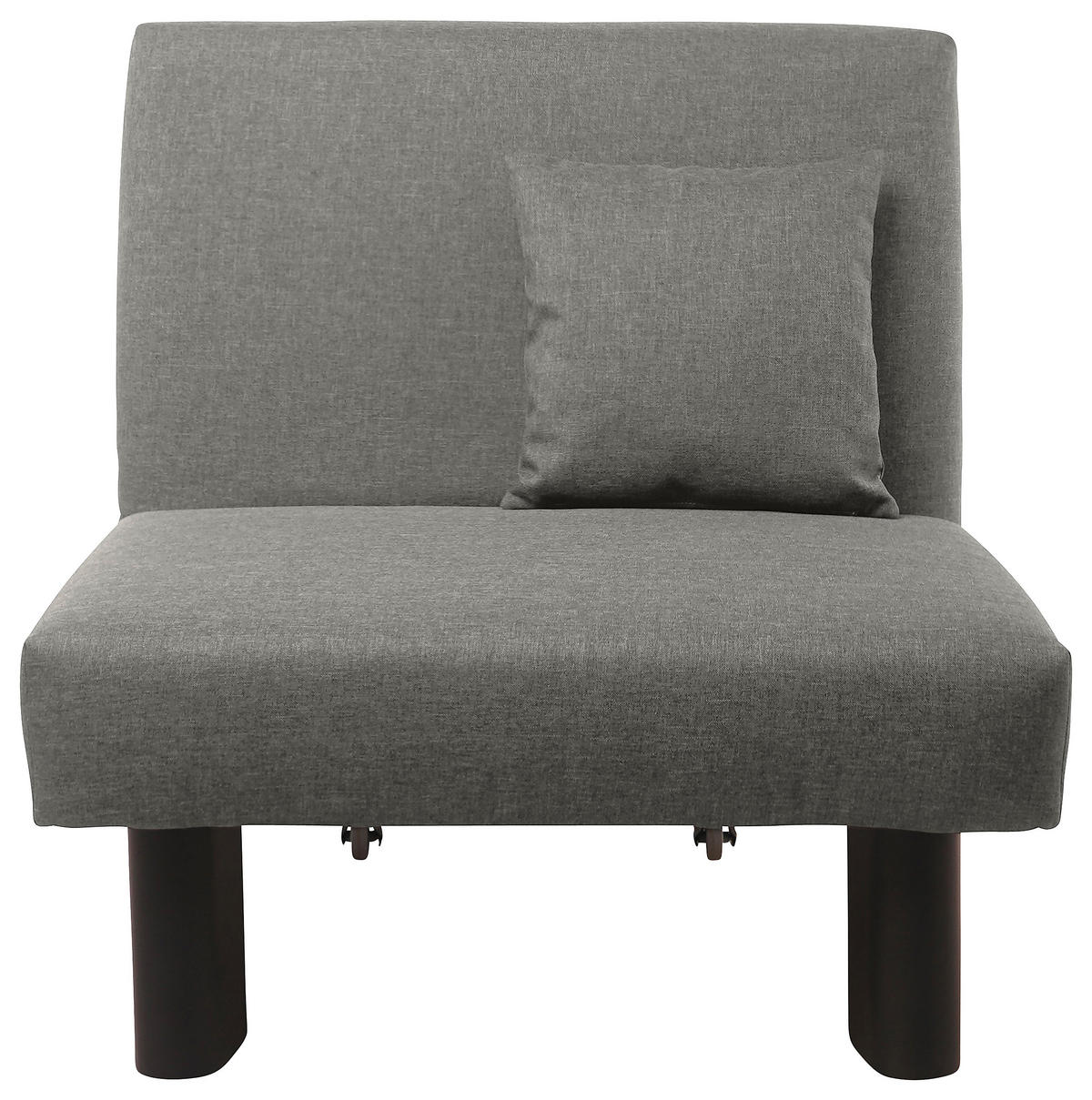 SCHLAFSESSEL in Flachgewebe Hellgrau  - Hellgrau/Schwarz, Design, Textil/Metall (85/85/100cm) - Max Winzer