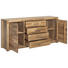 SIDEBOARD Wildeiche furniert, massiv geölt Eichefarben - Eichefarben/Alufarben, Design, Holz/Metall (163/78/40cm) - Landscape SIDEBOARD Wildeiche furniert, massiv geölt Eichefarben - Eichefarben/Alufarben, Design, Holz/Metall (163/78/40cm) - Landscape