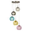 HÄNGELEUCHTE 50/120 cm  - Türkis/Pink, Design, Glas/Metall (50/120cm)