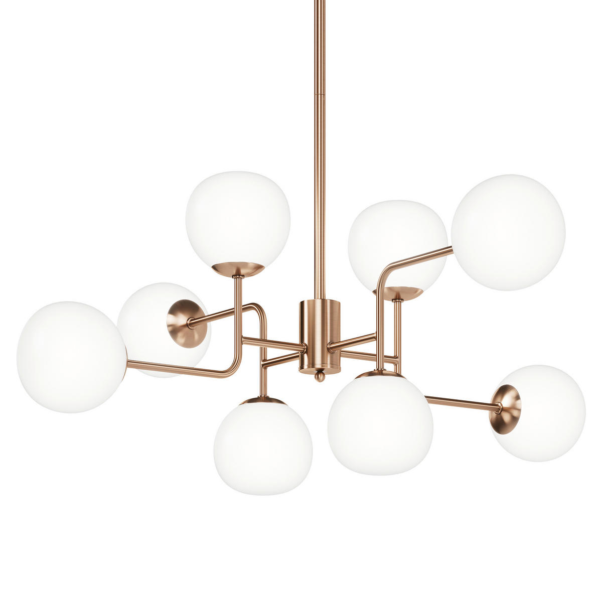 KRONLEUCHTER  96/26,5/57 cm   - Messingfarben, Trend, Glas/Metall (96/26,5/57cm) - MAYTONI