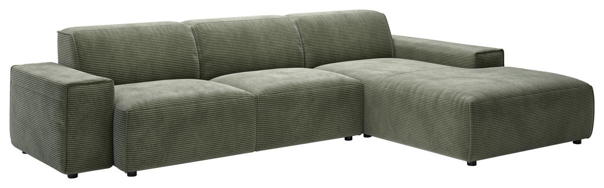 ROHOVÁ SEDACIA SÚPRAVA, textil, zelená - čierna/zelená, Design, textil/plast (300/189cm) - Livetastic