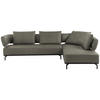 ECKSOFA in Echtleder Grau  - Schwarz/Grau, Design, Leder/Metall (302/237cm) - Dieter Knoll