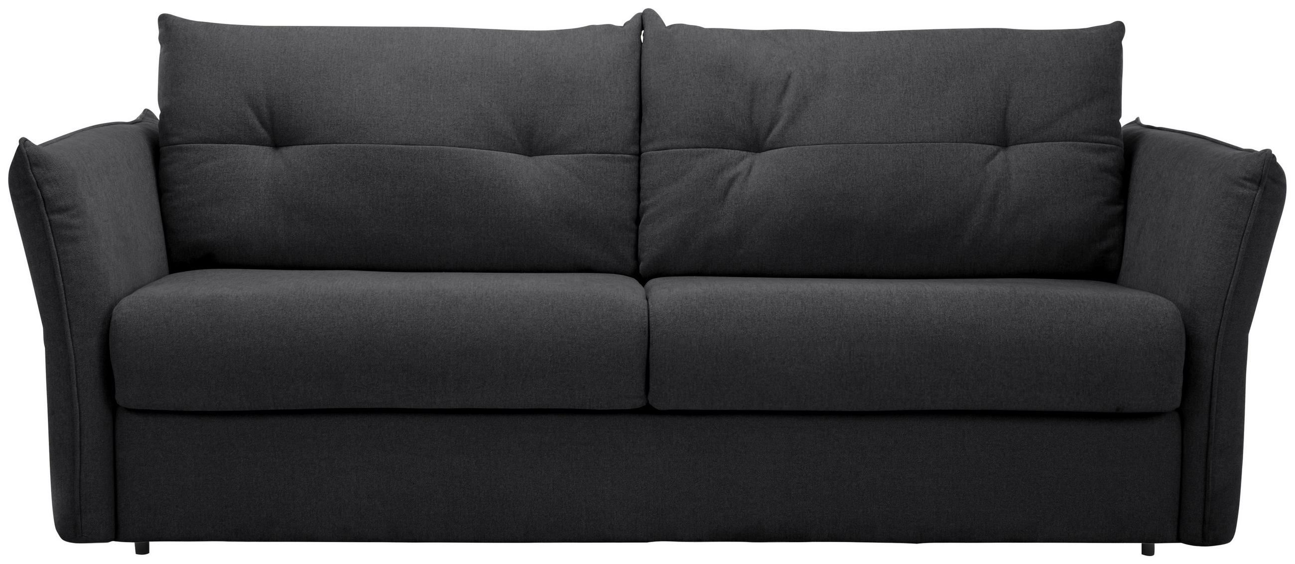 SCHLAFSOFA Webstoff Anthrazit  - Anthrazit/Schwarz, KONVENTIONELL, Kunststoff/Textil (220/89/104cm) - Carryhome