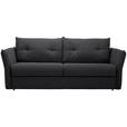 SCHLAFSOFA Webstoff Anthrazit  - Anthrazit/Schwarz, KONVENTIONELL, Kunststoff/Textil (220/89/104cm) - Carryhome