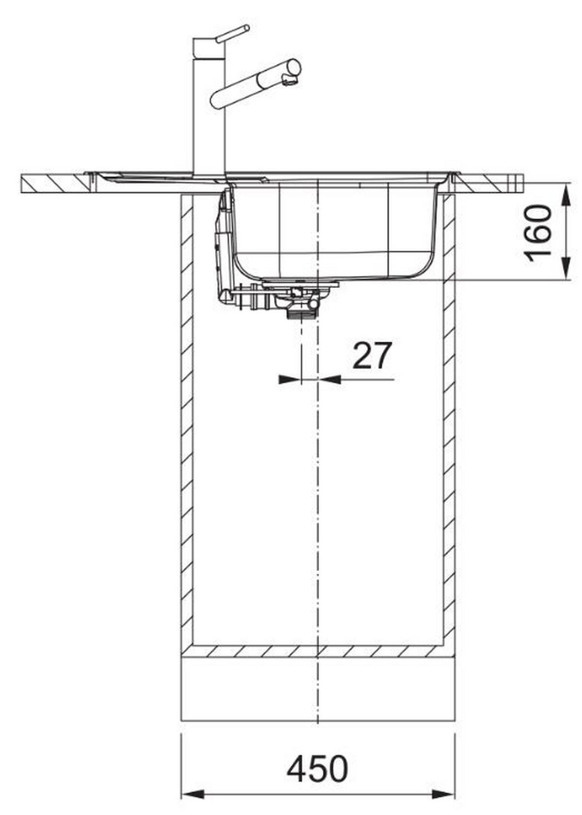 Franke mosogatótálca - Basics (62/15/43,5cm) - Franke