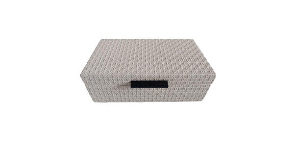 DEKOBOX    29/16/9,5 cm  - Creme, Design, Leder/Holzwerkstoff (29/16/9,5cm) - Ambia Home
