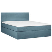 BOXSPRINGBETT 140/200 cm,  in Blau,  {item.attr('349-543‘),[, ]}{item.attr('328-587‘),[ ]} - Blau/Schwarz, KONVENTIONELL, Holz/Textil (140/200cm) - Boxxx