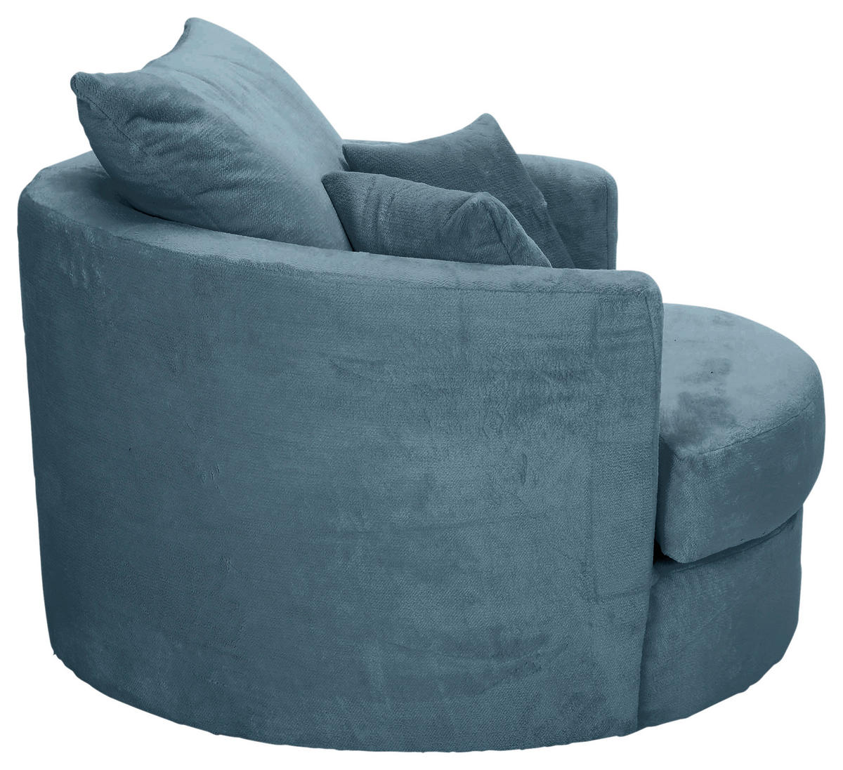 SESSEL in Plüsch Petrol  - Petrol/Schwarz, KONVENTIONELL, Textil/Metall (115/72/115cm) - Carryhome