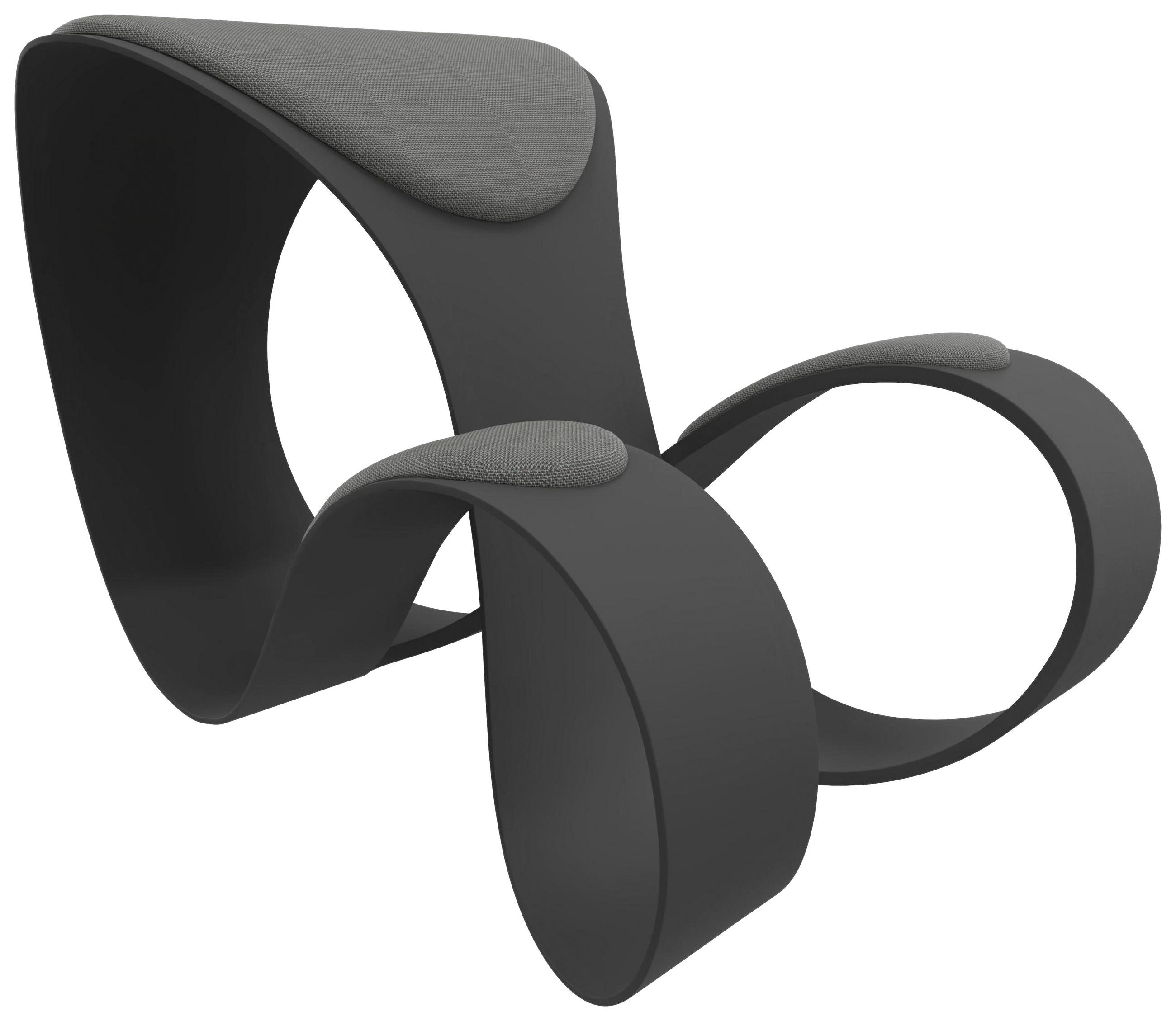 HOCKER Flachgewebe Anthrazit, Grau  - Anthrazit/Grau, MODERN, Kunststoff/Textil (56/52/83cm)