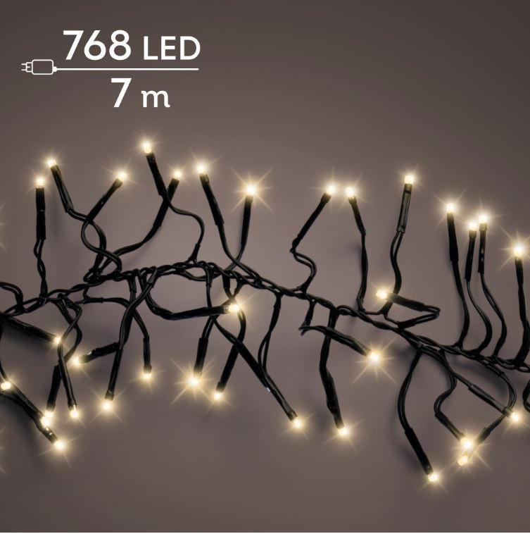 SVETLOBNA GIRLANDA     2200-2700 K   - črna, Basics, kovina/umetna masa (700cm) - X-Mas
