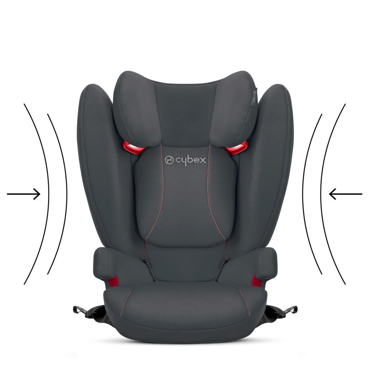 KINDERAUTOSITZ SOLUTION B I-FIX  - Dunkelgrau/Schwarz, Basics, Kunststoff/Textil (39/52/64cm) - cybex SILVER