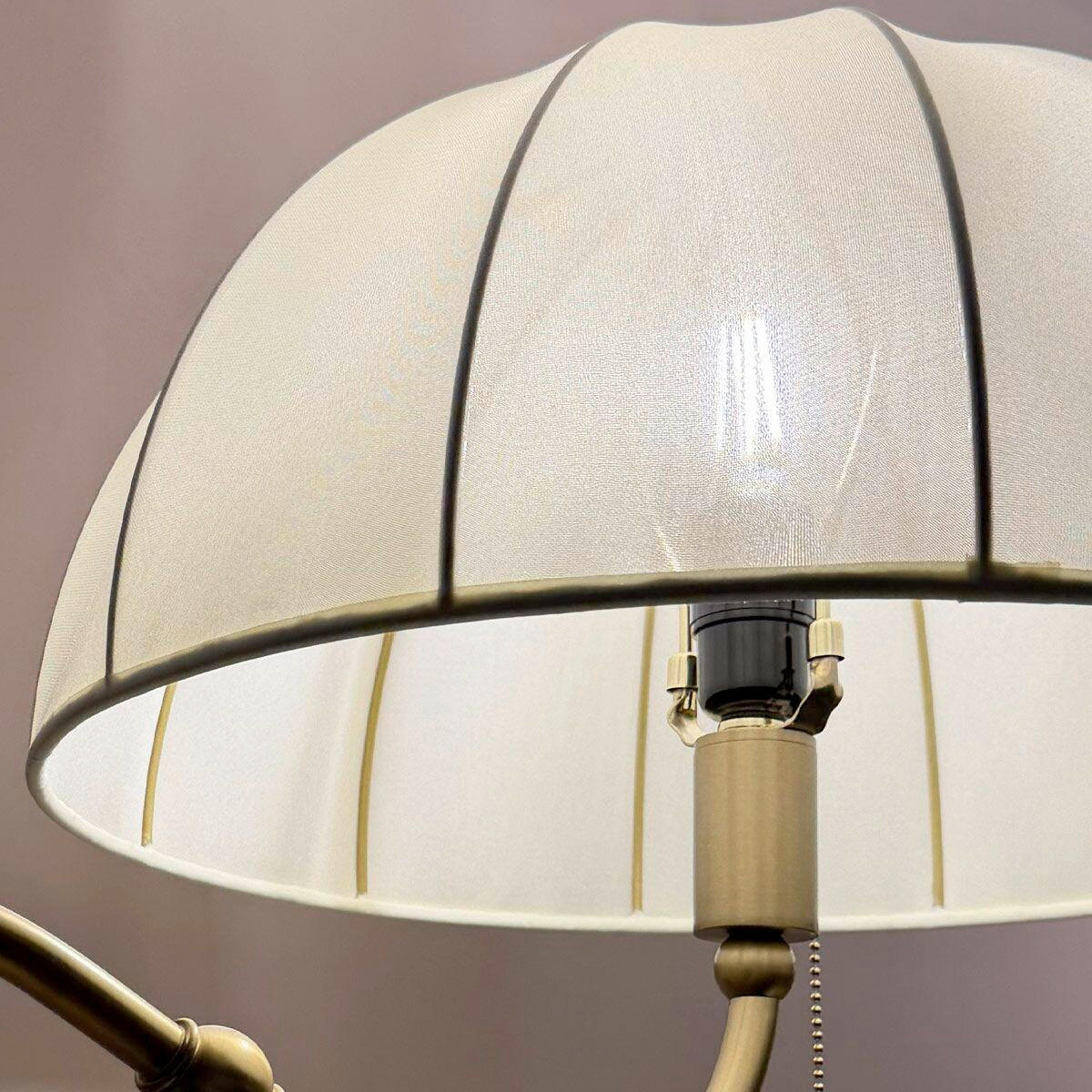 STEHLEUCHTE Alora Mood 45,7/172,7 cm  - Goldfarben/Creme, Design, Textil/Metall (45,7/172,7cm) - Elstead Lighting