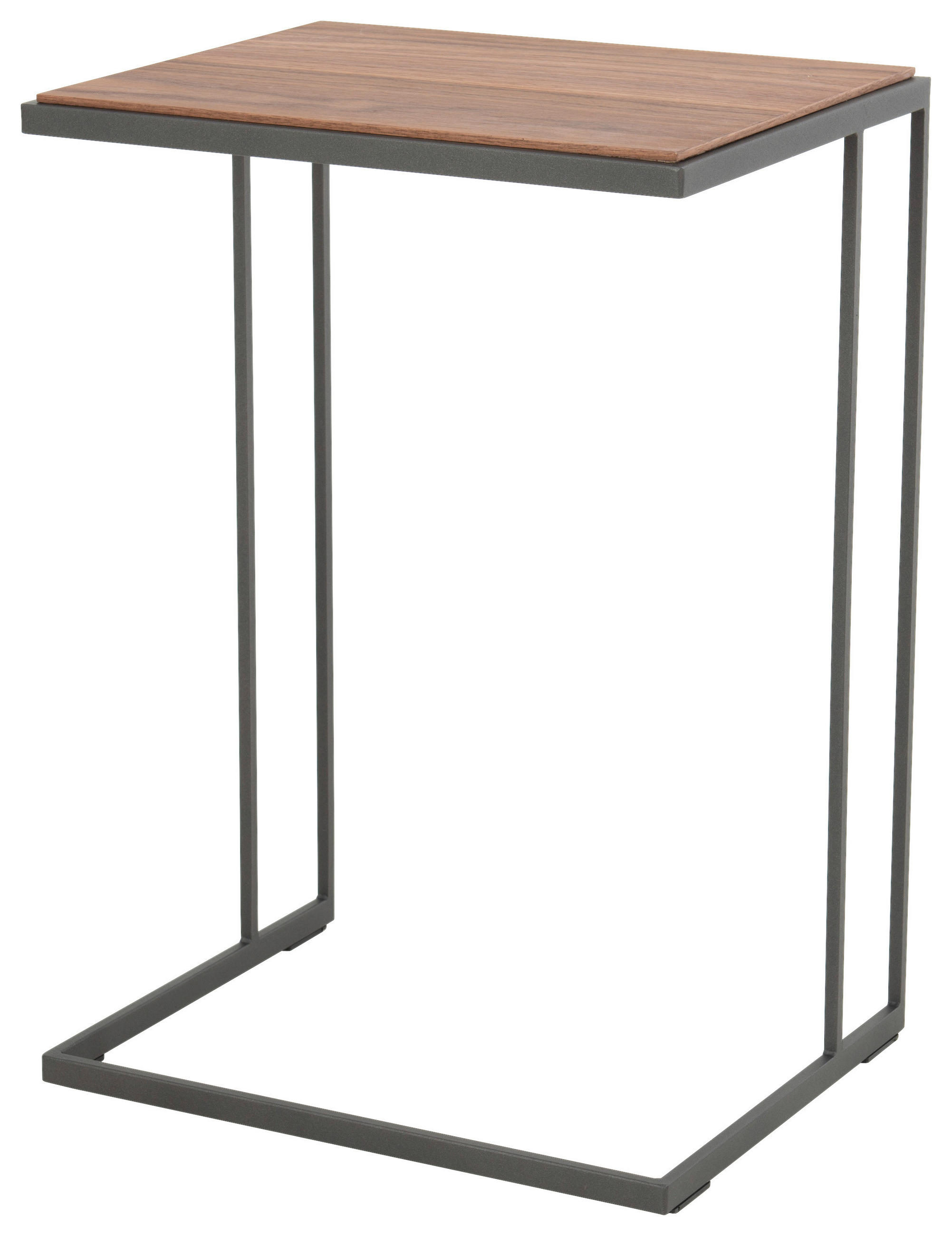 BEISTELLTISCH in Holz 47/38/68 cm  - Anthrazit/Nussbaumfarben, Design, Holz/Metall (47/38/68cm) - Johann Jakob